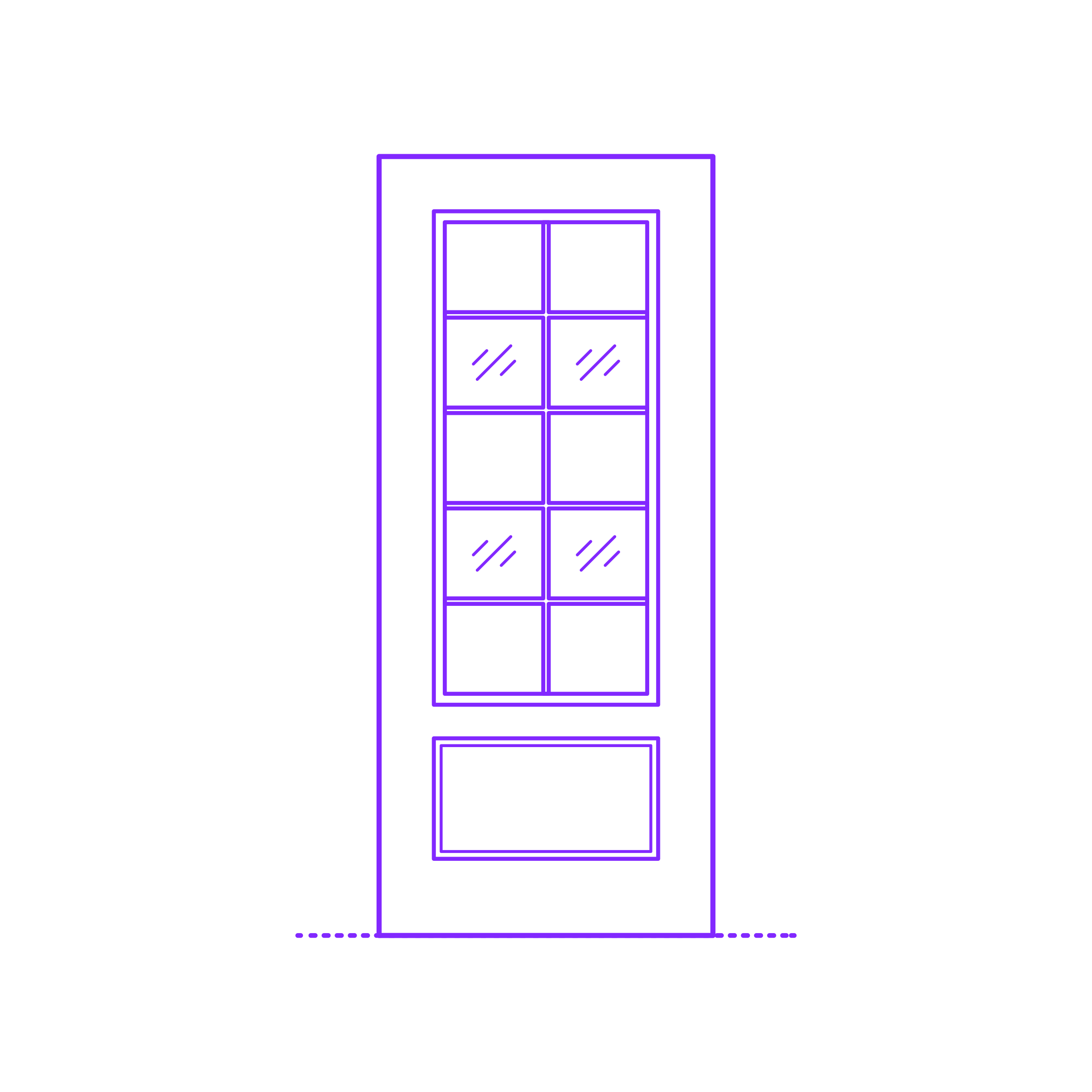 Buildings Exterior Doors Lite Entry Door 2 Panels Grid 10 Outline Svg Vector Free Vectors